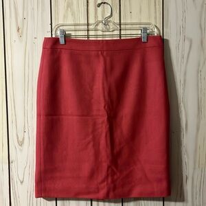 JCrew coral wool pencil skirt size 10